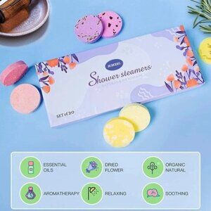 🌸 Shower Steamers - Set of 20 | Natural & Handmade Aromatherapy Tablets 🌿